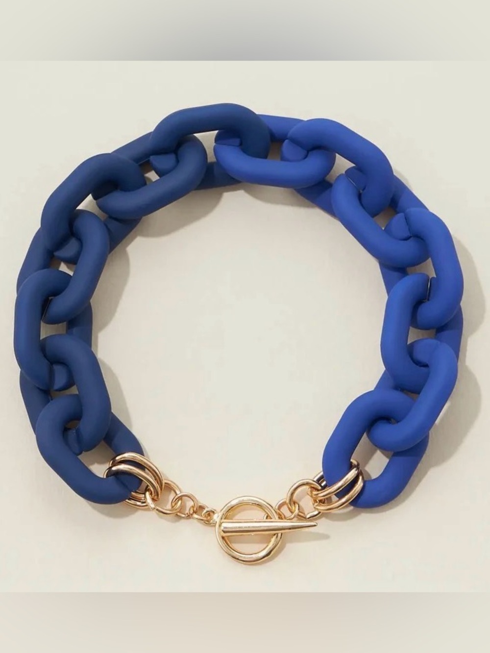 Blue Chunky Link Bracelet